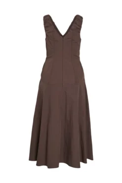 Vestido largo con tirantes de algodón