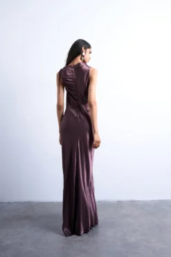 Vestido largo de corte maxi en viscosa LENZING™ ECOVERO™