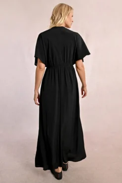 Vestido largo de manga corta