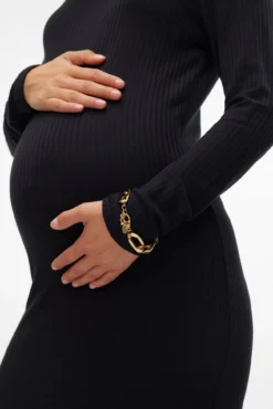 Vestido largo de manga larga maternity