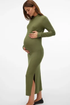 Vestido largo de manga larga maternity