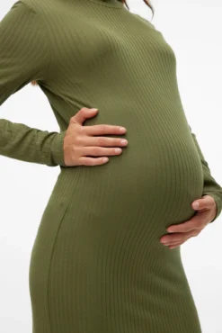 Vestido largo de manga larga maternity