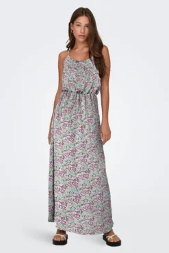Vestido largo de tirantes regulables