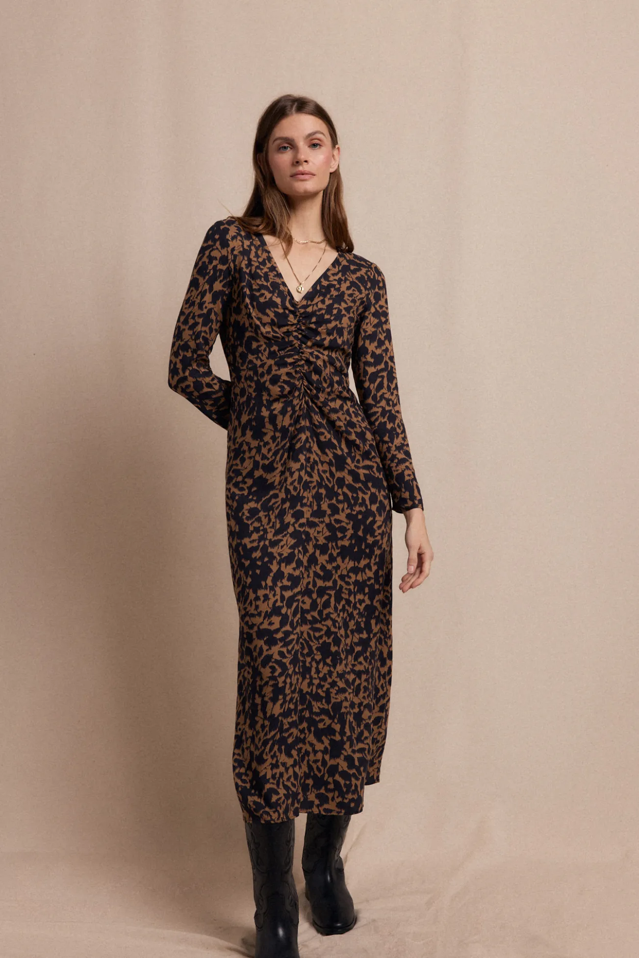 Vestido largo estampado