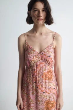 Vestido largo estampado