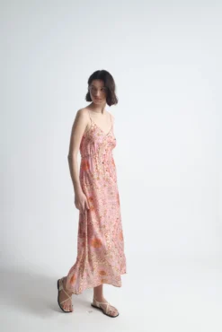 Vestido largo estampado