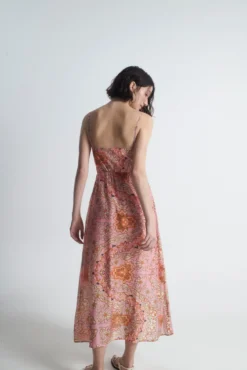 Vestido largo estampado