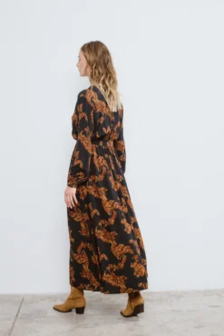 Vestido largo estampado