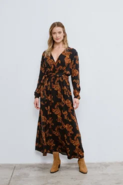 Vestido largo estampado