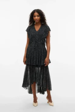 Vestido largo lunares
