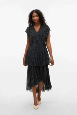 Vestido largo lunares