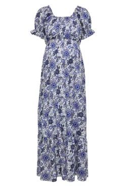 Vestido largo maternity mangas corta
