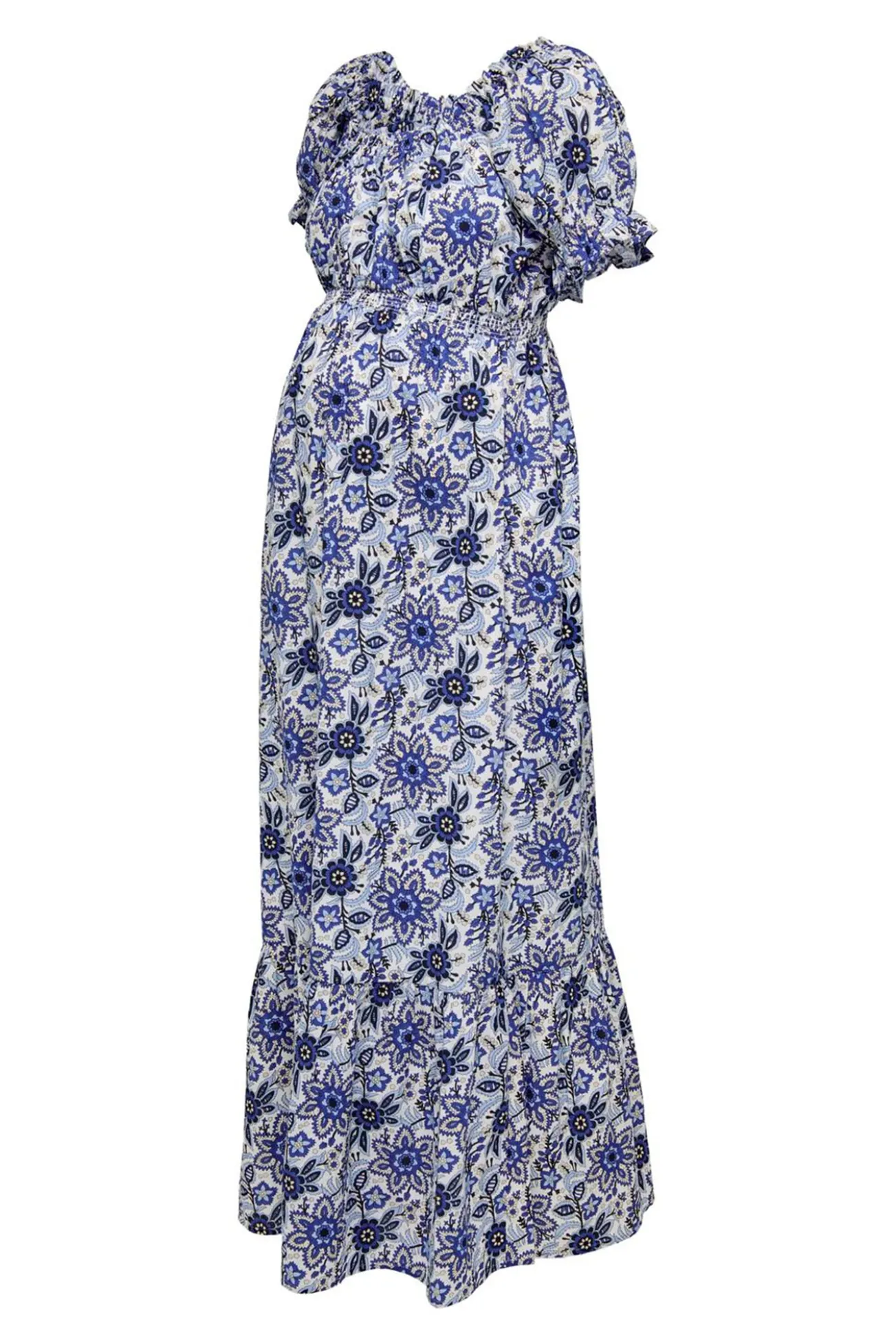 Vestido largo maternity mangas corta