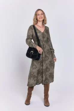 Vestido largo midi fluido