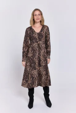 Vestido largo midi fluido