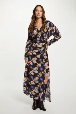 Vestido largo satinado