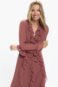 Vestido largo volantes