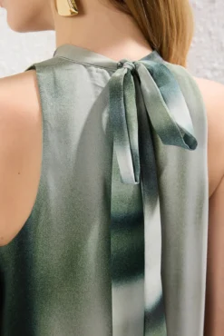 Vestido maxi fluído