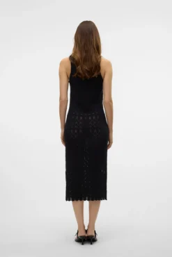 Vestido midi calado