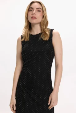 Vestido midi con brillos