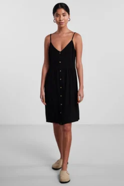 Vestido midi con lino