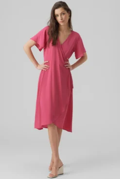 Vestido midi cruzado