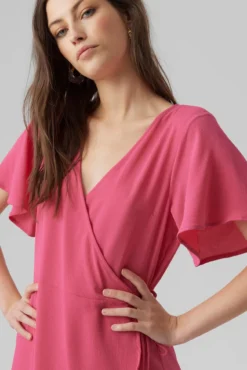 Vestido midi cruzado