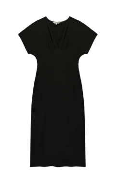 Vestido midi cuello pico