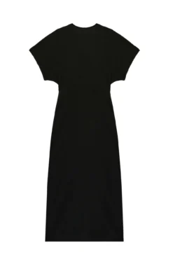 Vestido midi cuello pico