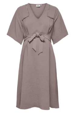 Vestido midi cuello V maternity