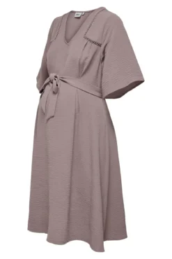 Vestido midi cuello V maternity