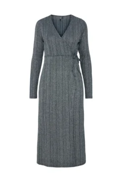 Vestido midi de lurex