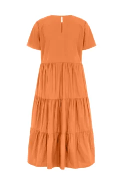 Vestido midi de manga corta