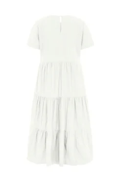 Vestido midi de manga corta