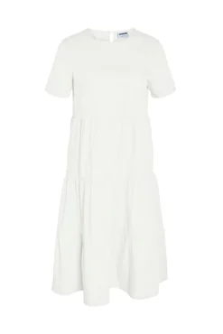 Vestido midi de manga corta