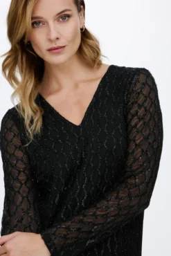 Vestido midi de manga larga