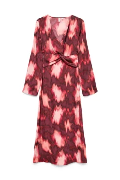 Vestido midi de manga larga