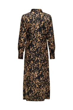 Vestido midi de manga larga