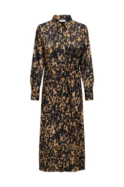 Vestido midi de manga larga