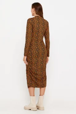 Vestido midi de manga larga maternity