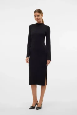 Vestido midi de punto