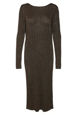 Vestido midi de punto con lúrex
