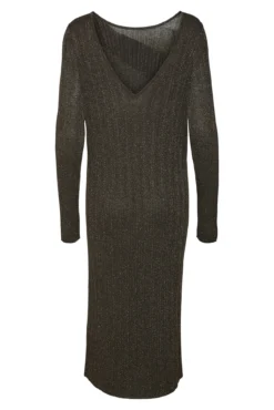 Vestido midi de punto con lúrex