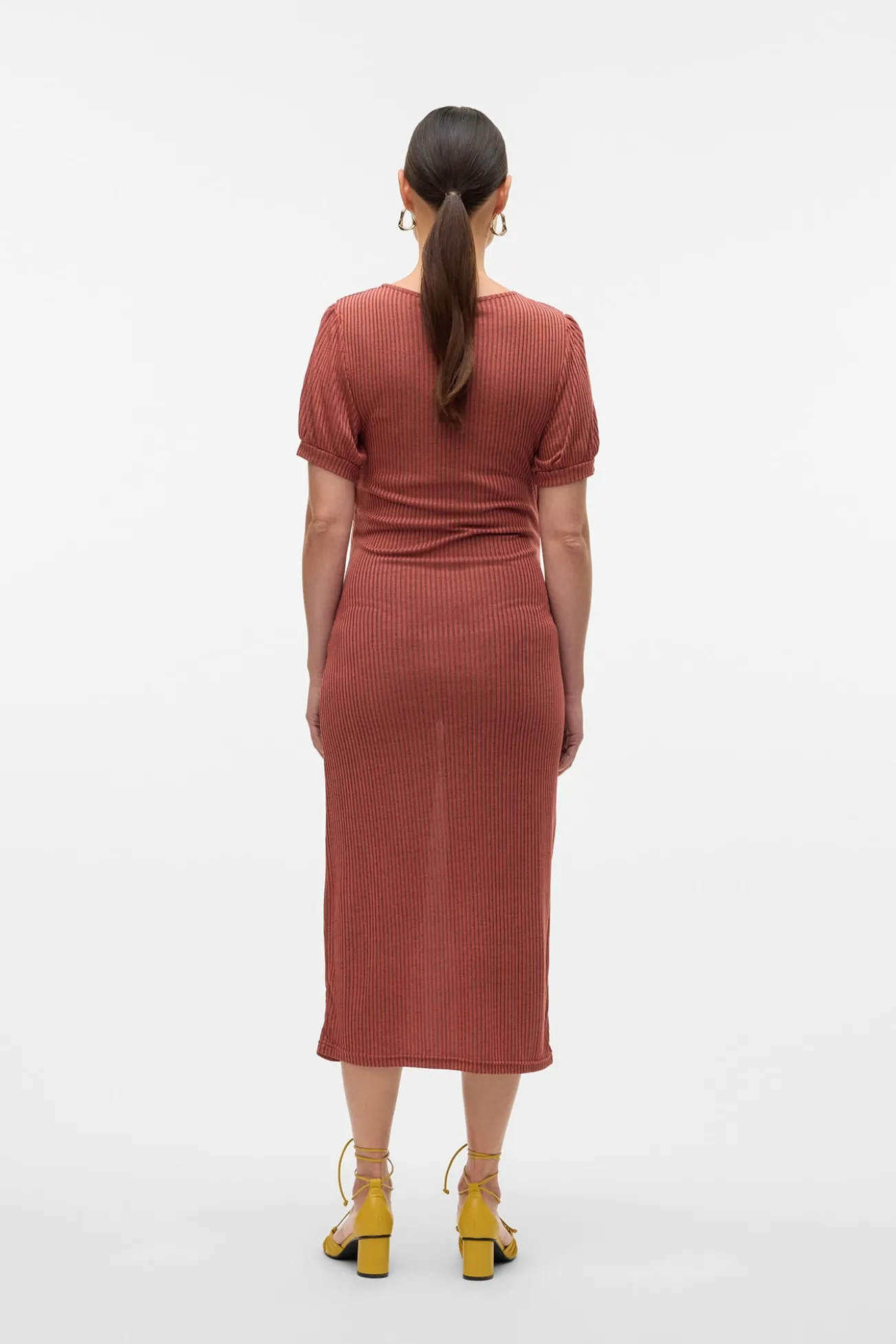 Vestido midi de punto fino maternity