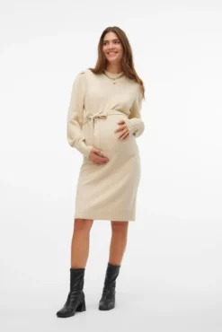 Vestido midi de punto maternity