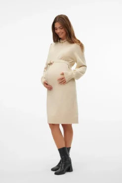Vestido midi de punto maternity