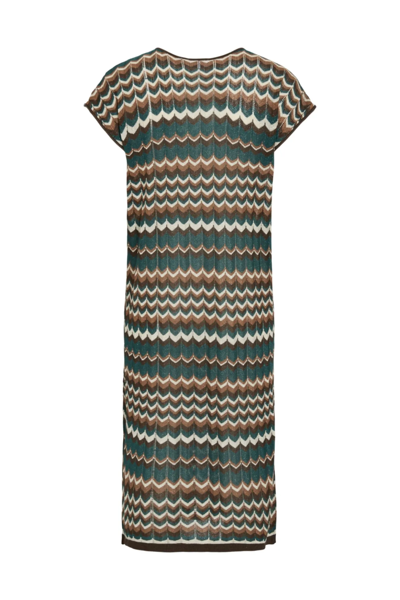 Vestido midi de punto pointelle con viscosa