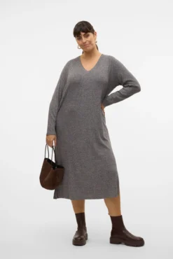 Vestido midi de punto talla grande