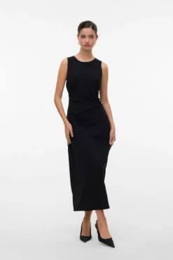 Vestido midi detalle hebilla