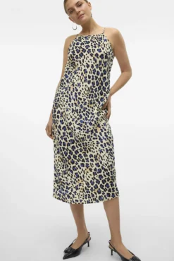 Vestido midi de tirantes